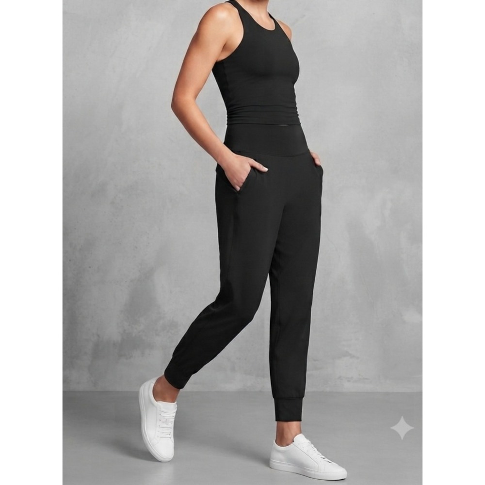 Athleta Salutation Jogger Black High Rise Activewear Yoga Pants Medium